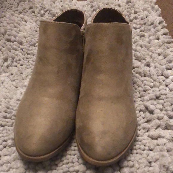 Taupe Ankle Booties - Picture 1 of 3